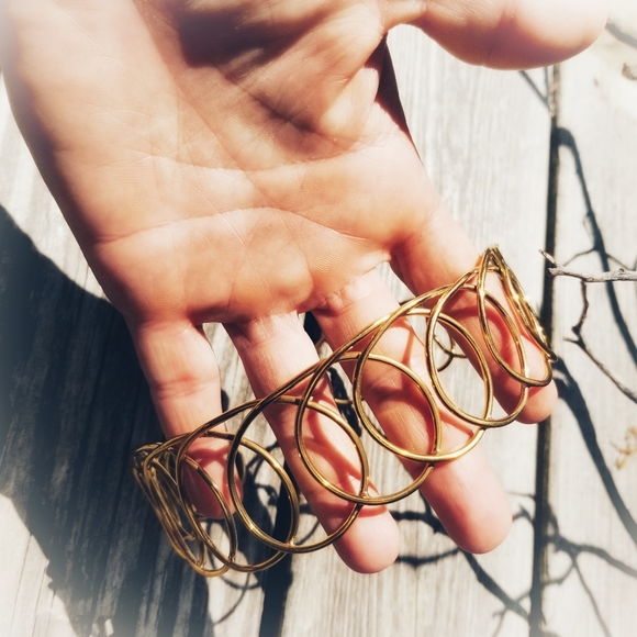 Last one brass Circle collar choker brass necklace - Picture 4 of 4